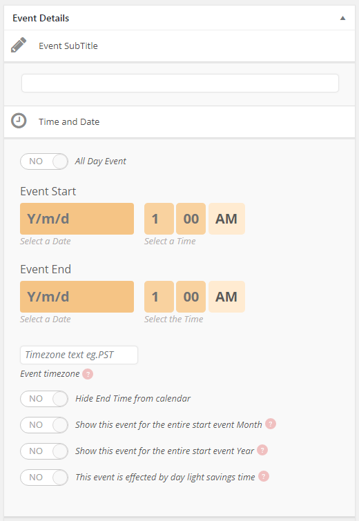 Getting Started with EventON: Adding events - Documentation