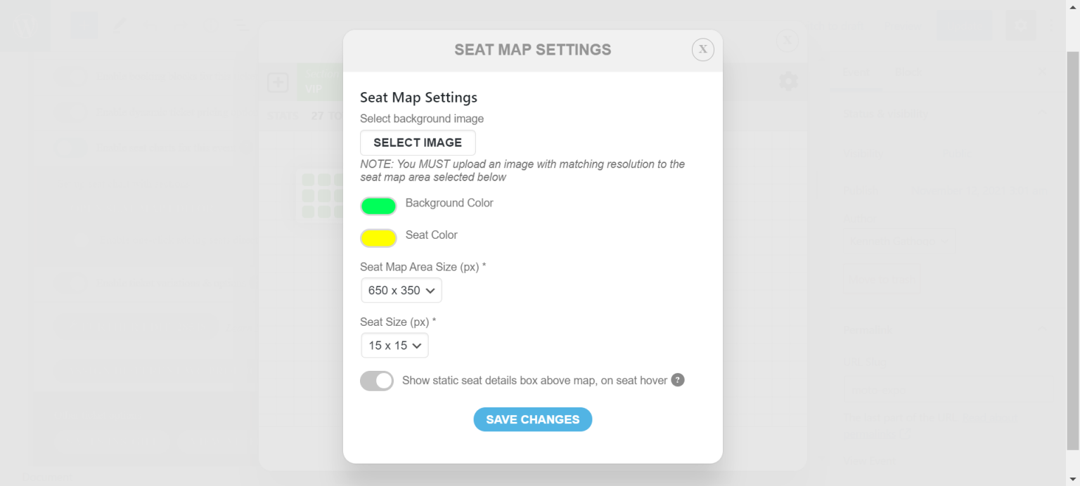 How to Set Up Seat Layout Map from the Admin Dashboard - Documentation ...