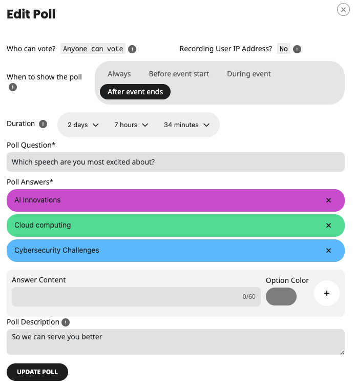 User Guide for Polls Addon - Documentation - Documentation